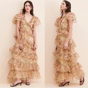 Selkie The Elfin Dress Mushroom Print Maxi